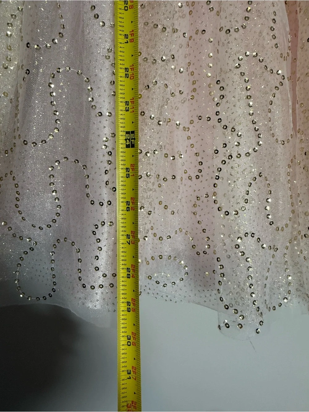 FAO Schwarz Girls Pink/Gold Sequined Tutu Fairy Princess Dress w/ Wings Size 7-8